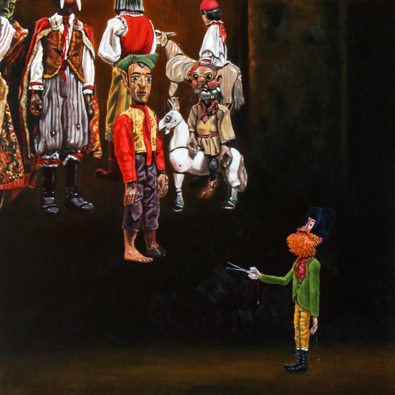 link to gallery of "On Strings" paintings